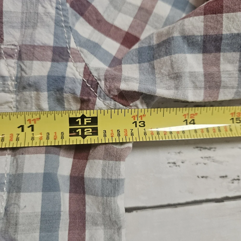 Oshkosh B'Gosh Plaid Button Down Size 5 Blue‎ And Reddish Brown
