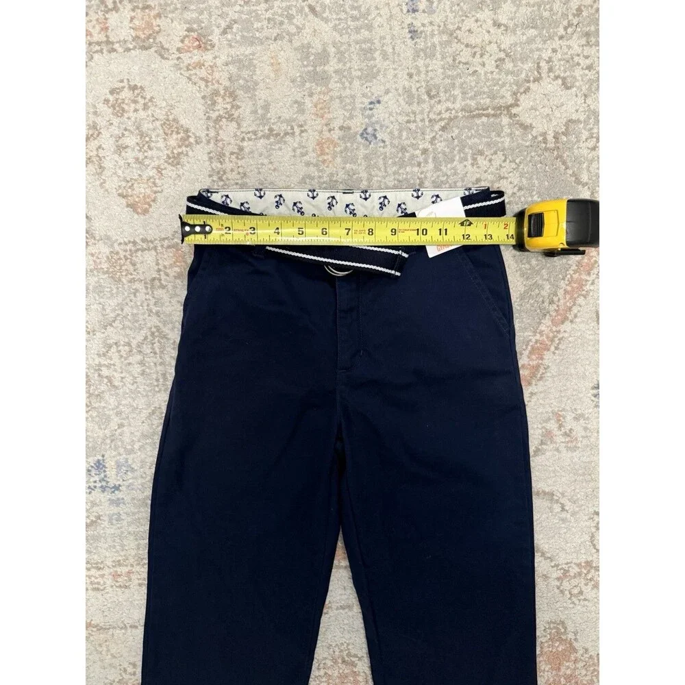 Gymboree Boys Navy Chino Pants w/ Belt Size 12 NWT Classic Fit Dress Pants