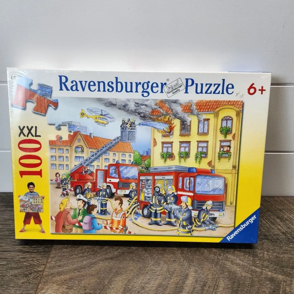 New Ravensburger Puzzle 100 XXL Pieces Firefighter Fire Truck Sealed