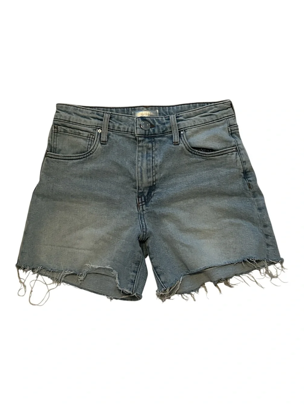 Kut from the Kloth High Rise Jane Long Shorts. Size 0. Light Blue Denim.