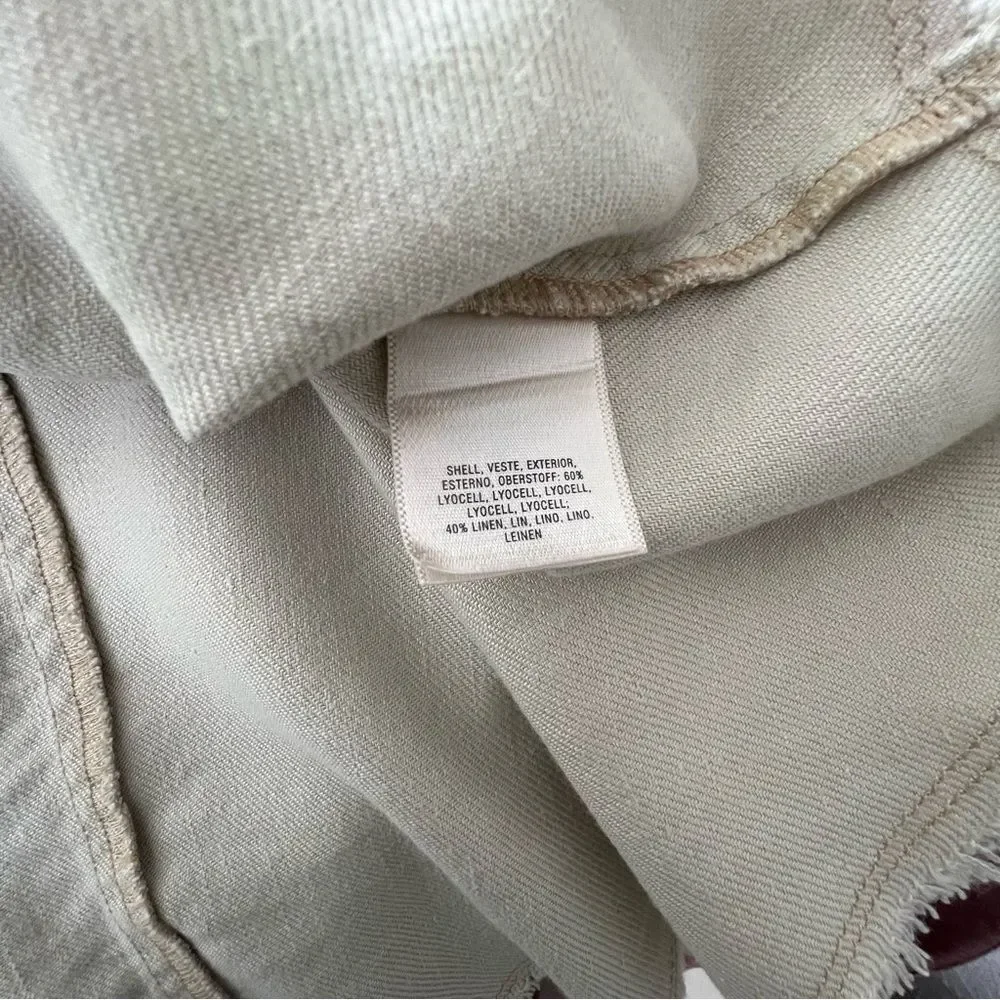 Anthropologie Holding Horses Frida Patchwork Asymmetric White, Blue Skirt Sz 8