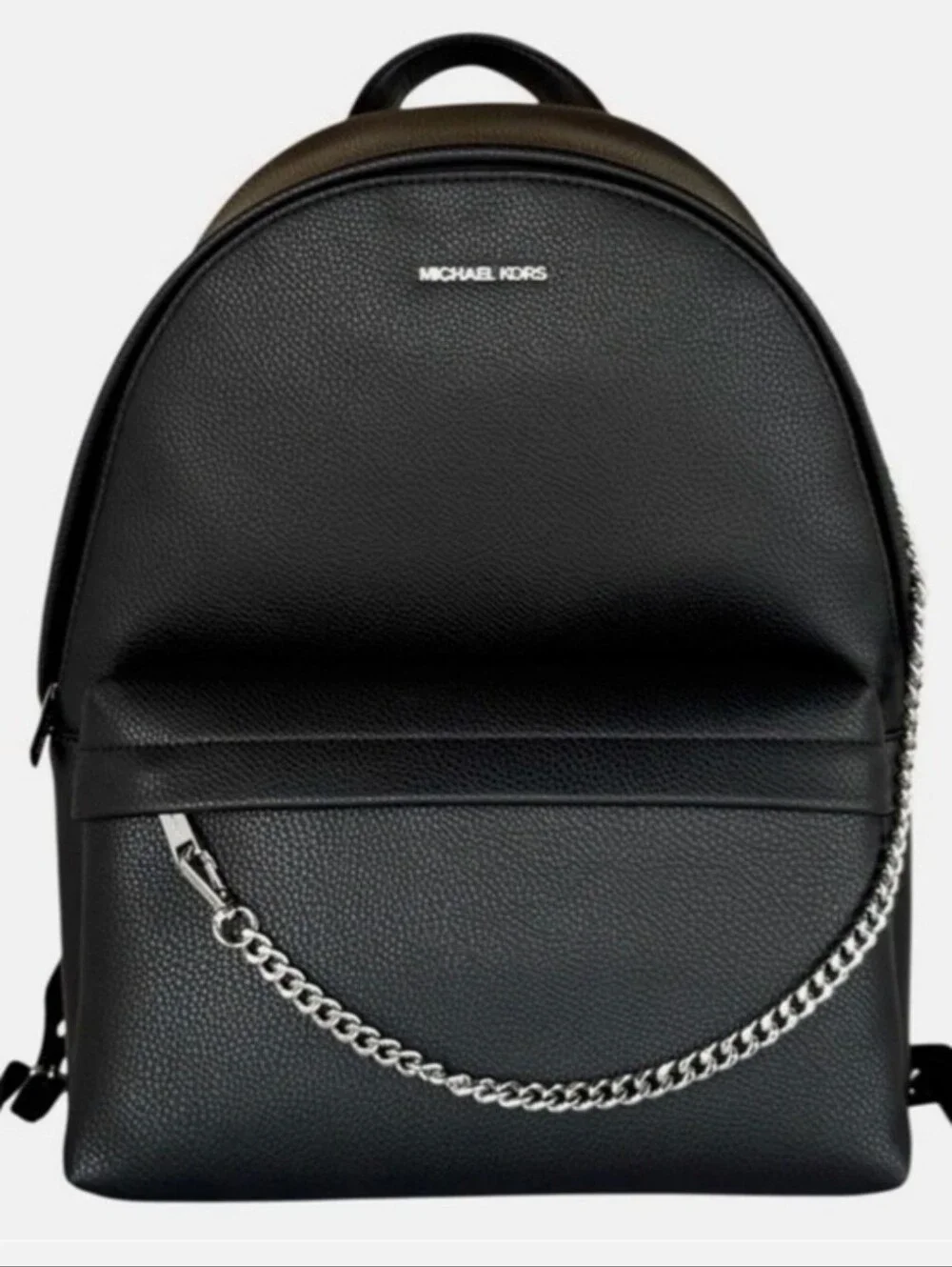 Michael Kors Slater Large Chain Leather Backpack Retail $458 NWT