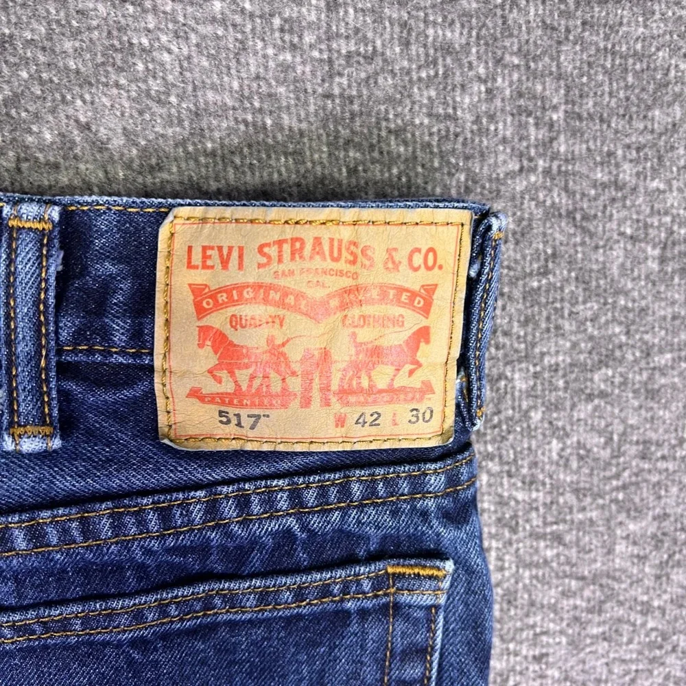 Levis 517 Jeans Mens 41x30 Dark Indigo Bootcut Denim Western Workwear Cowboy