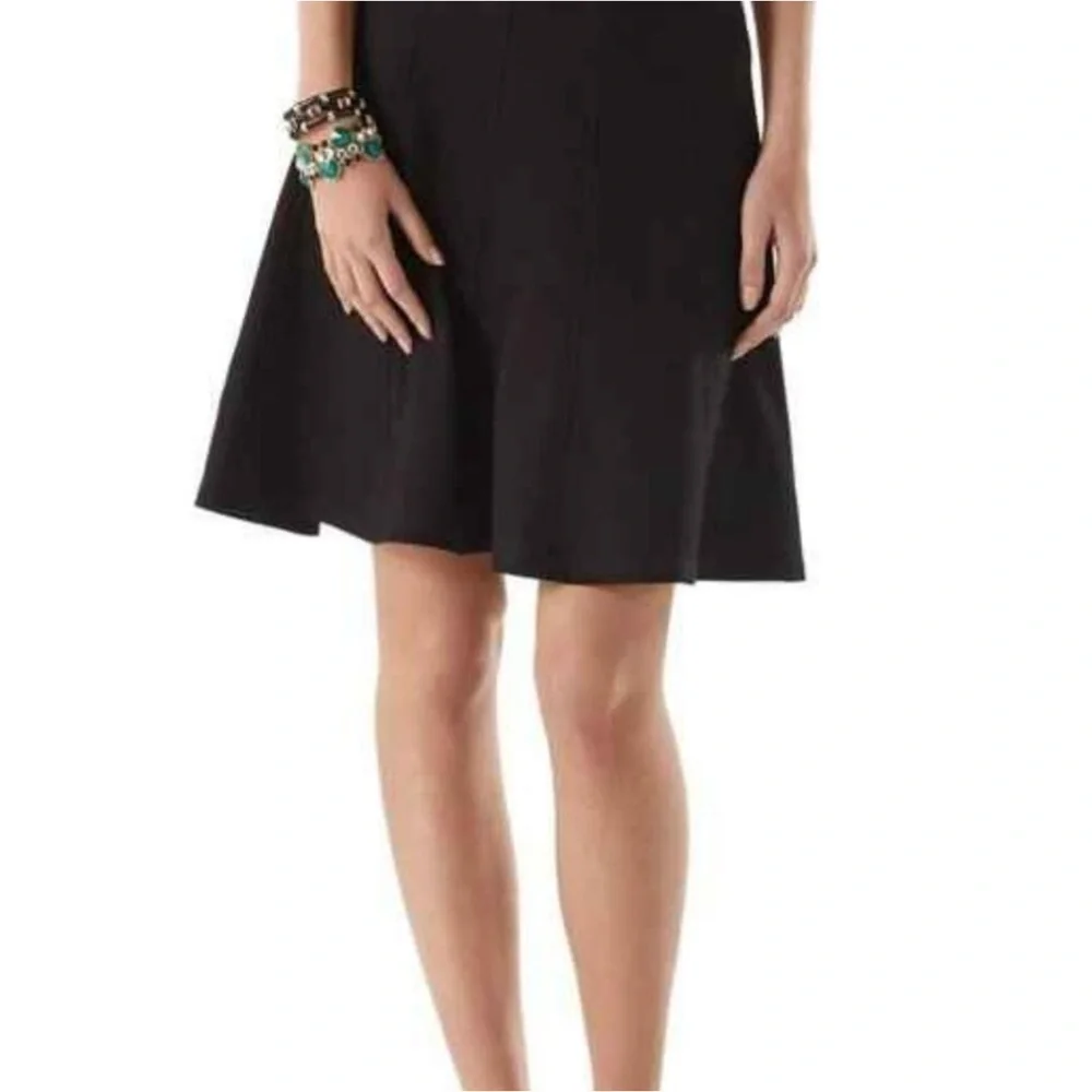 White House black market black a line flare mini skirt