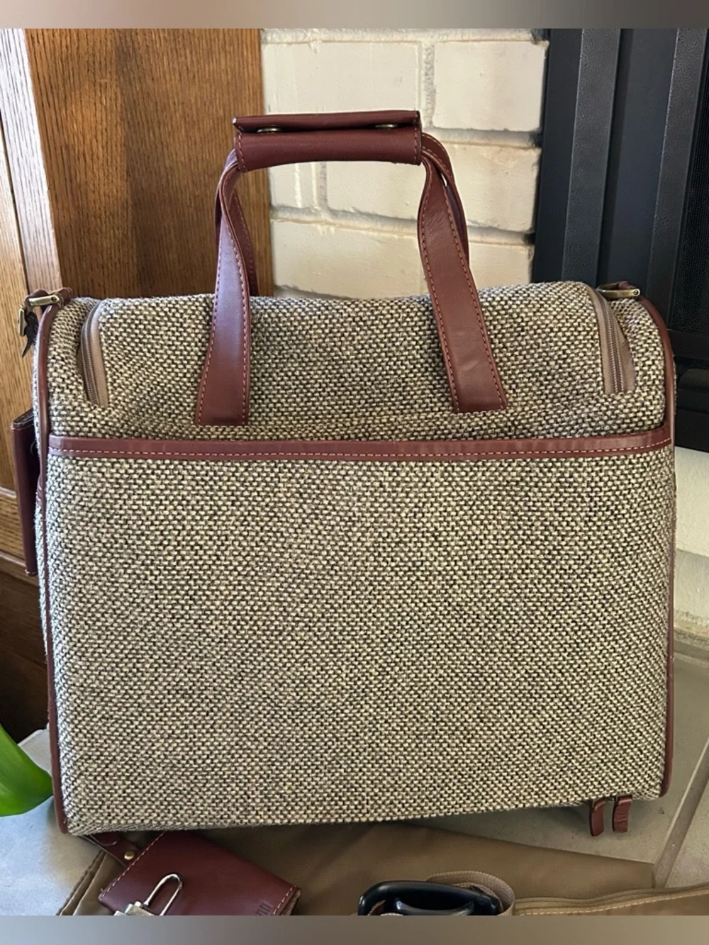 Vintage Hartmann Tweed & Leather Carry On Duffle Toiletries Case Luggage Bag 15