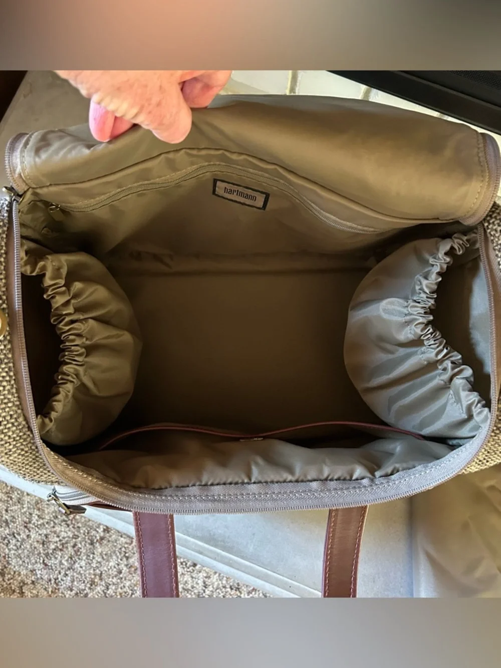Vintage Hartmann Tweed & Leather Carry On Duffle Toiletries Case Luggage Bag 15