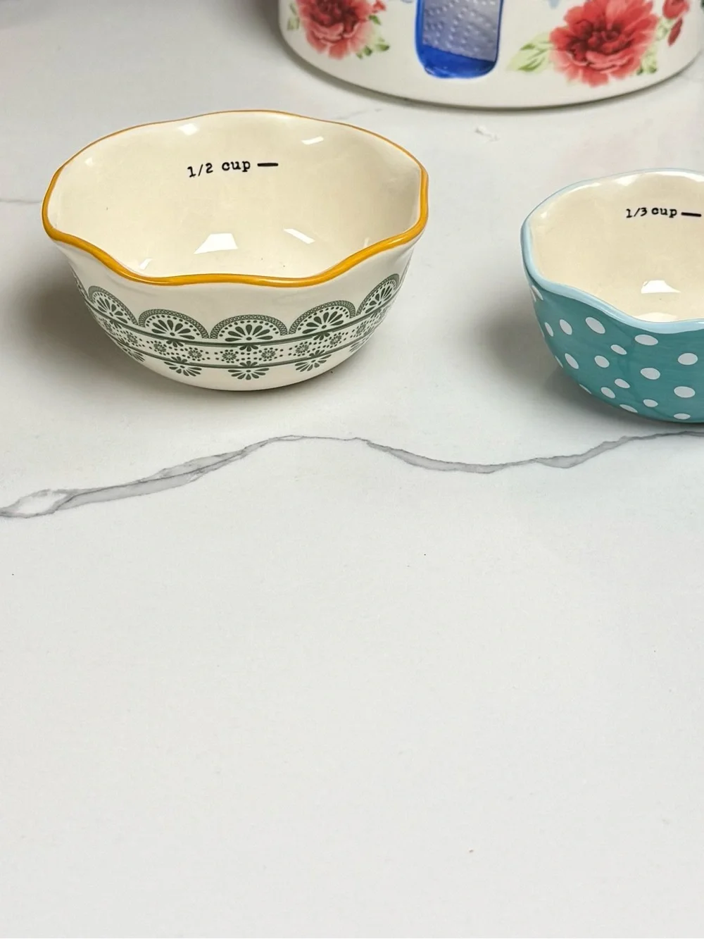 Pioneer Woman Rose Shadow Measuring Cups Bowls