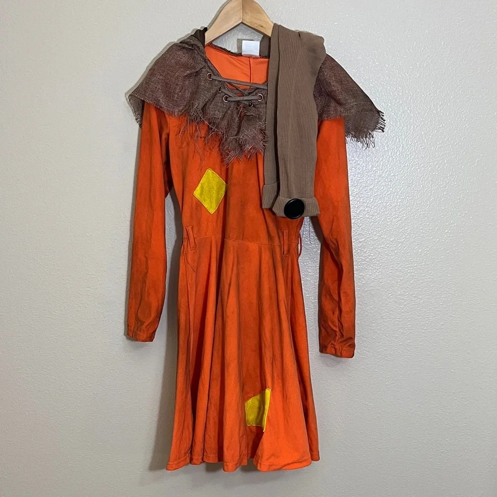 Trick ‘r Treat Orange Brown Scarecrow Costume With Socks