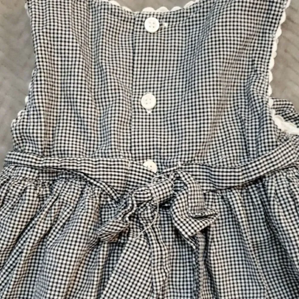 The Children's Place Black and White Checkered Dress Baby 12 Months