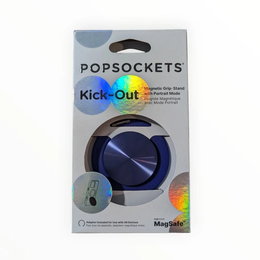 28-O PopSockets MagSafe Kick-Out PopGrip Phone Grip & Stand Ring French Navy