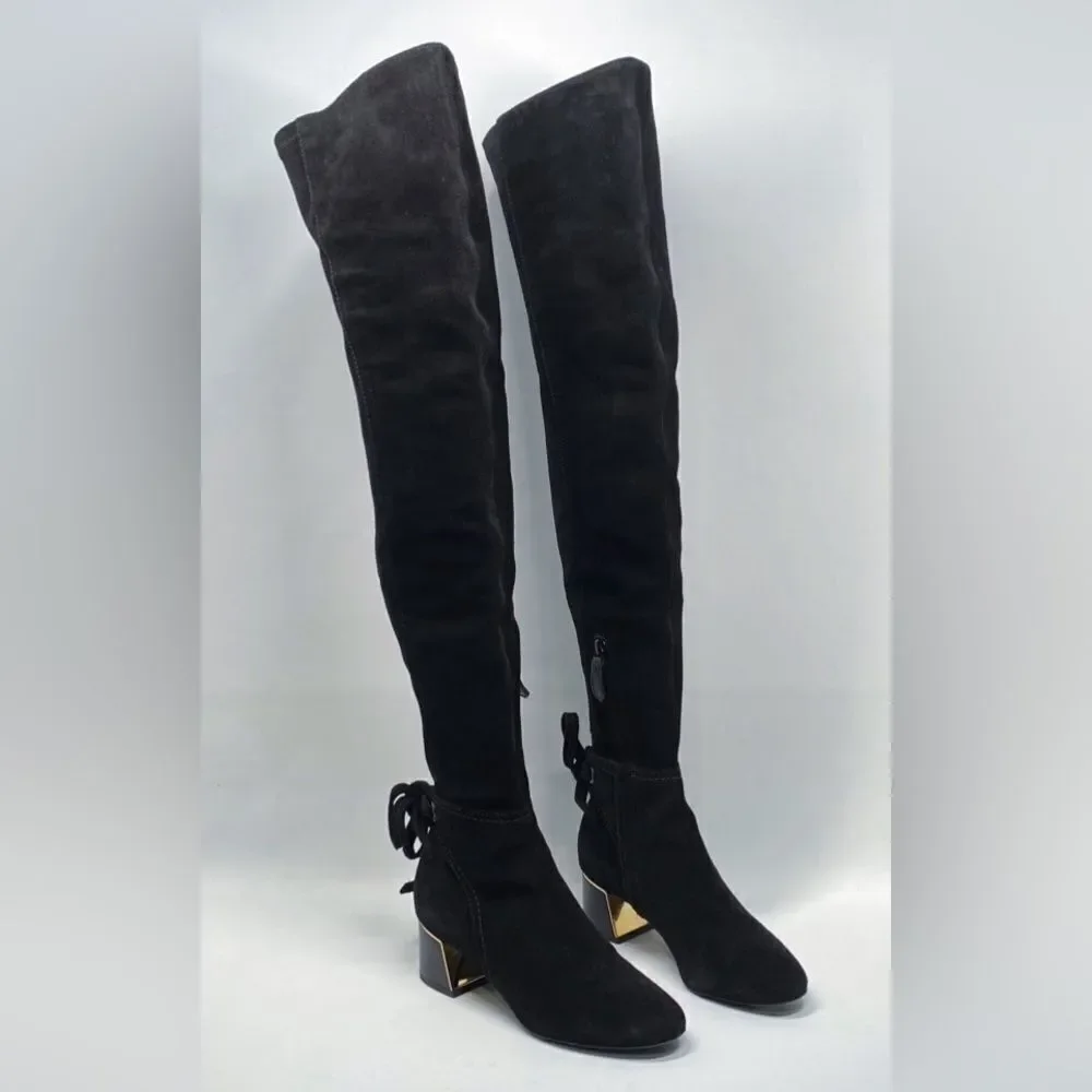 Tory Burch Over-The-Knee Ankle-Tie Boot size 5