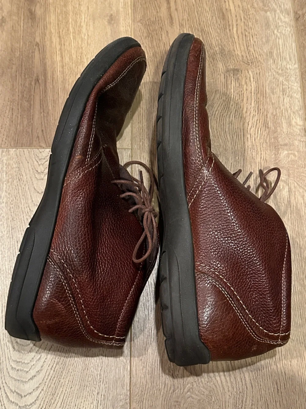 Bostonian Duralite Men's Brown Leather Lace-Up Business Casual Ankle Boot, Sz 11