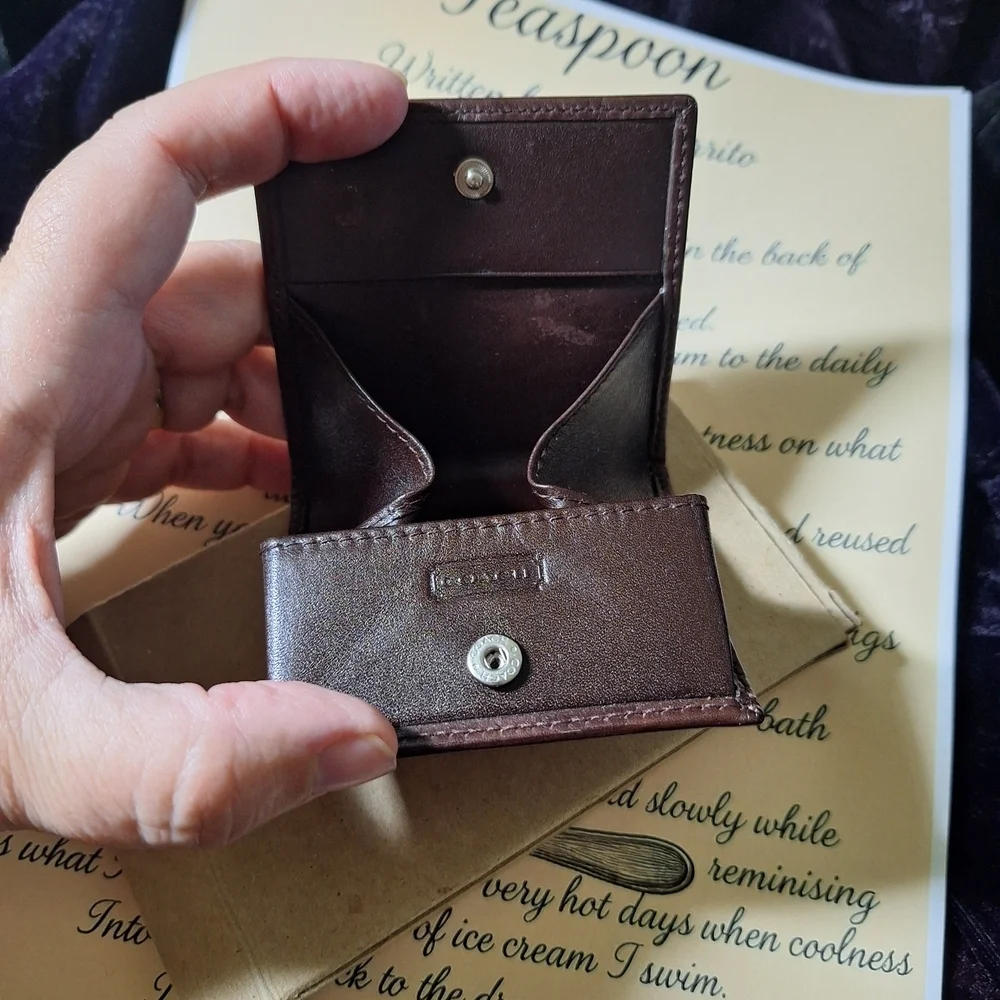 Coach Brown Leather Oragami Wallet