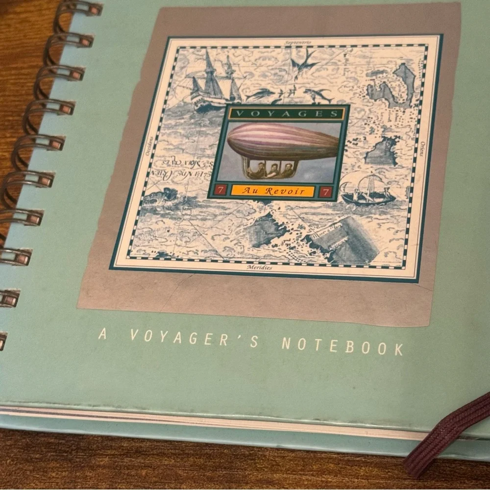 Stewart Tabori Chang Traveler Vintage Voyage Map Journal 1996 Spiral Travel Book