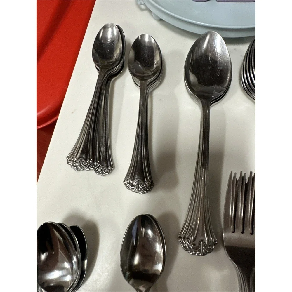 Flatware Reed & Barton Select Elegante Stainless Flatware‎ Set 72 Pieces