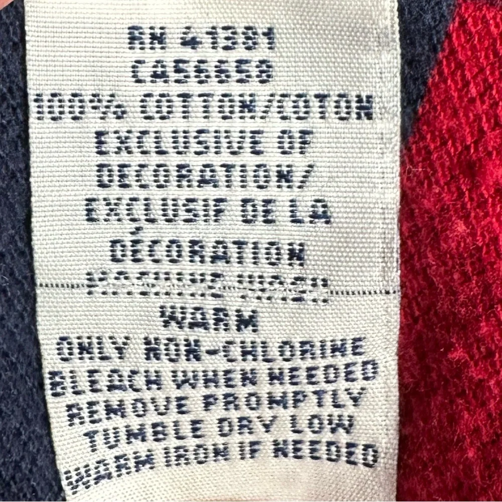 Polo Ralph Lauren Custom Fit Polo Shirt Mens Large Red Navy Striped Short Sleeve