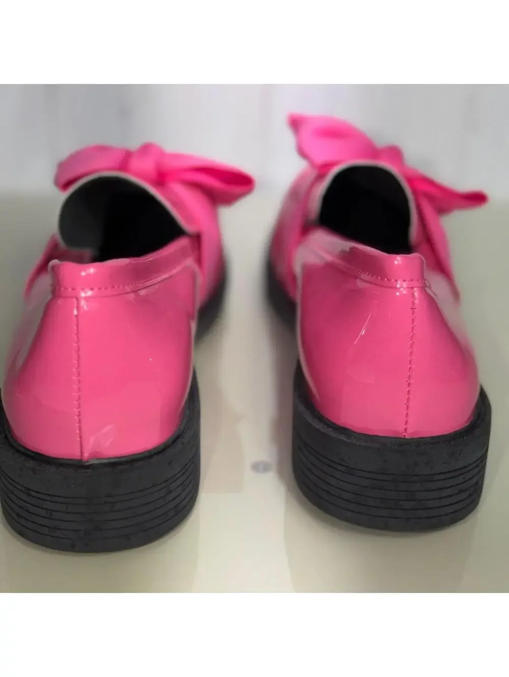 Altaolain Pink Patent Bow Loafers Women’s Size 42 NWOT