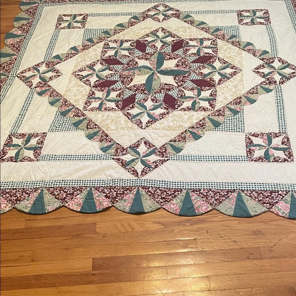 N/A patchwork throw charm