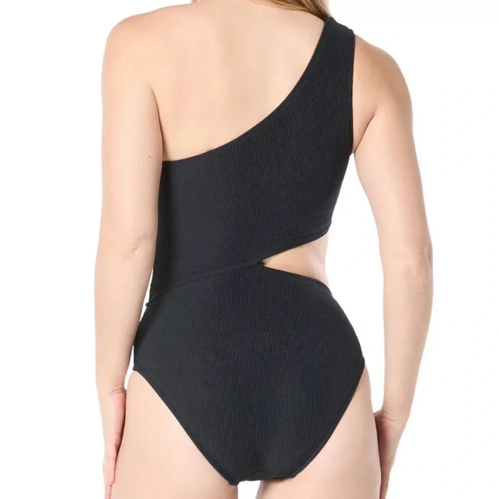 NEW Michael Kors Women's One-Shoulder Side-Cutout Swimsuit Size 10