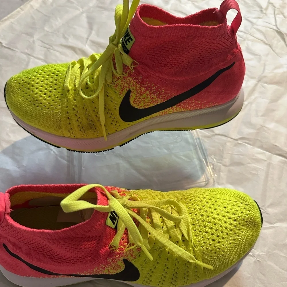 Nike Bright Pink and Lime Green Sneakers