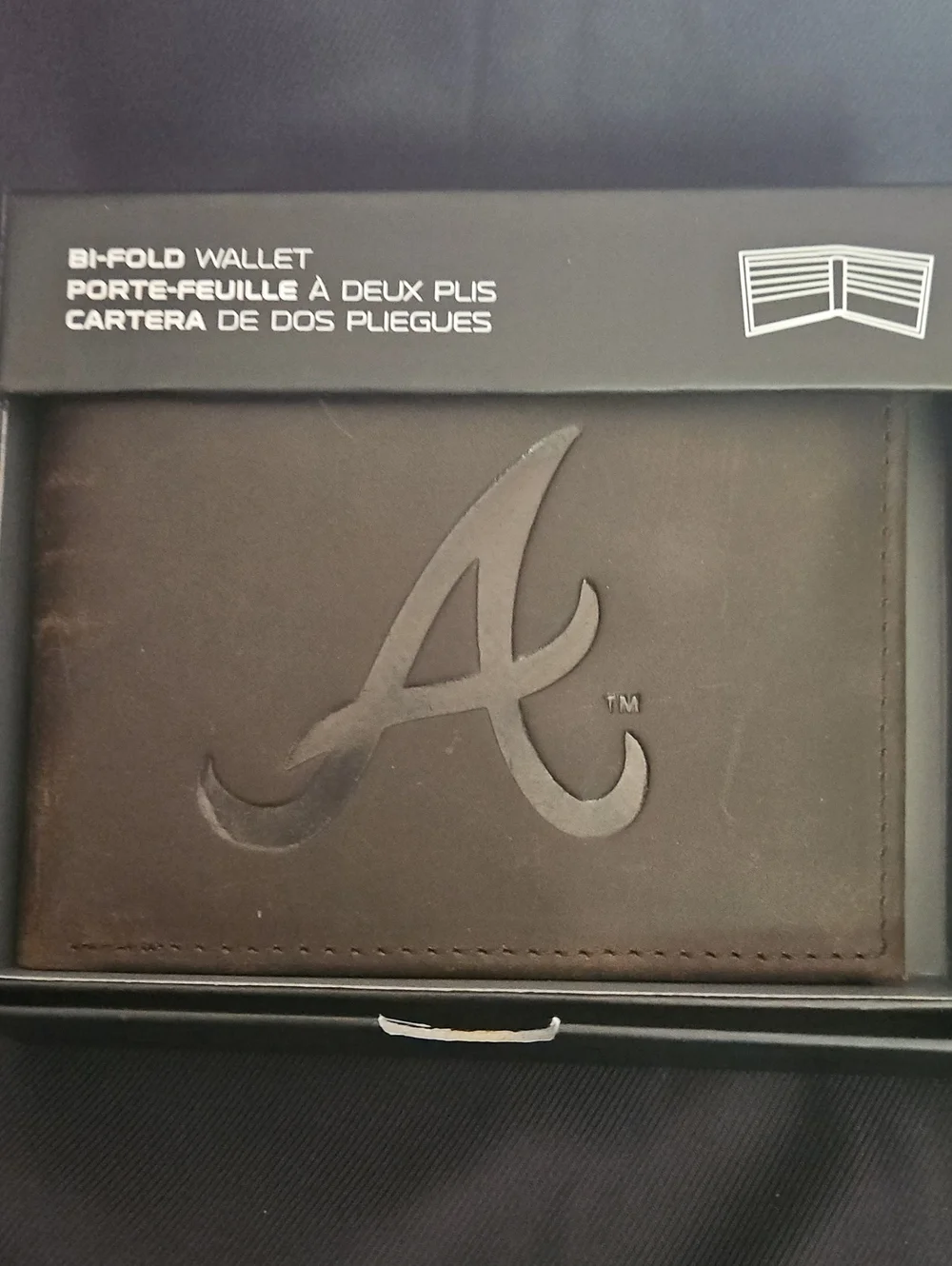 Atlanta Braves Embossed Brown Bi-Fold Wallet