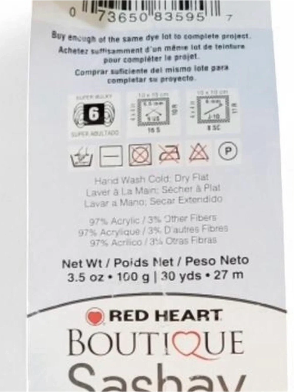 Red Heart lightweight ruffled