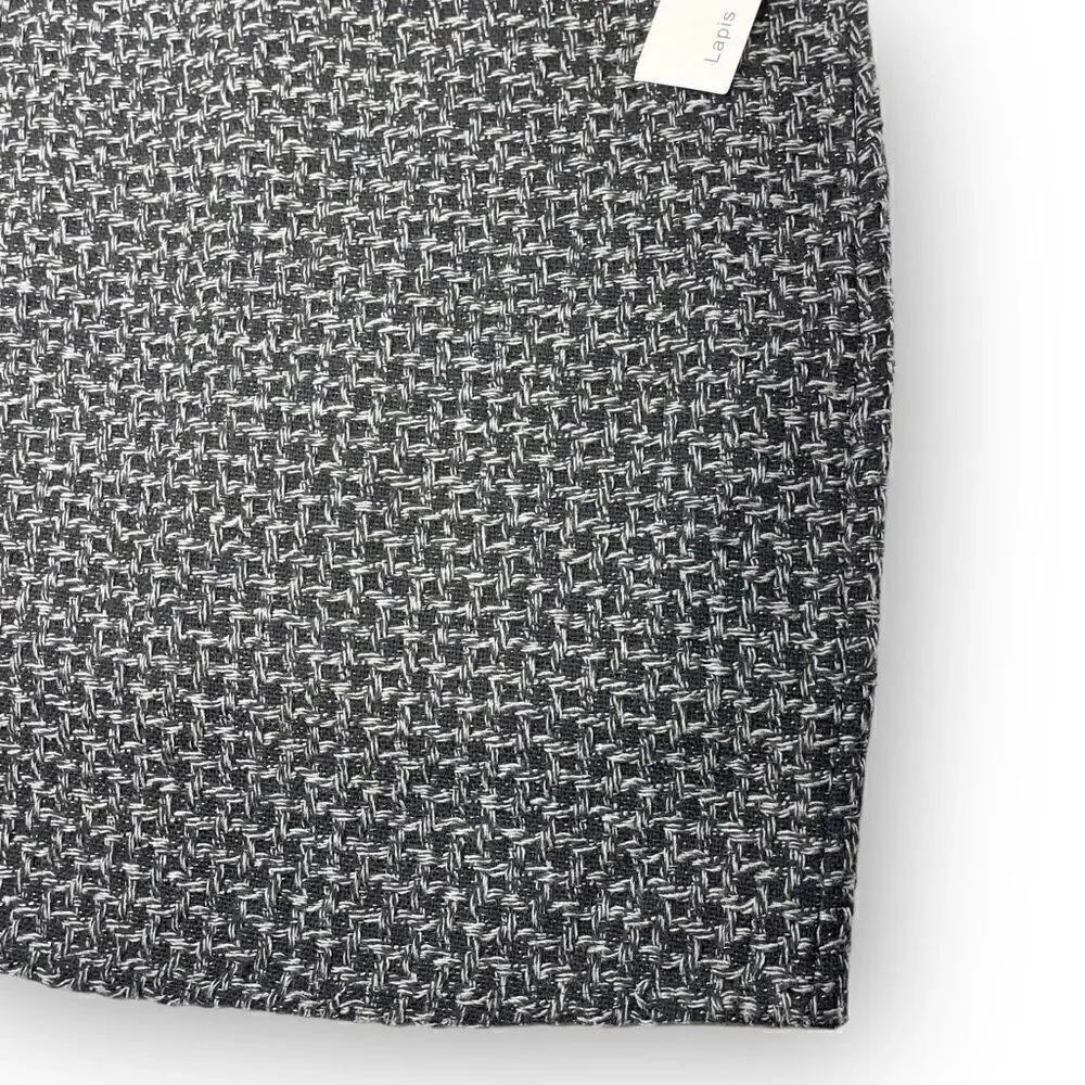 Lapis Black Gray Tweed Skirt Women’s Size Medium NWT
