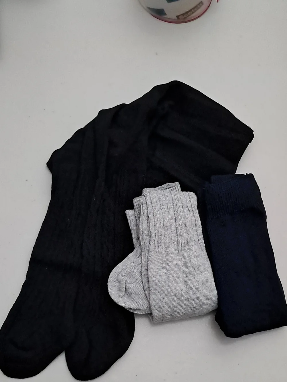 Baby 2 3-Packs Everyday Cableknit Tights - Black, Gray, Navy 0-6 Months