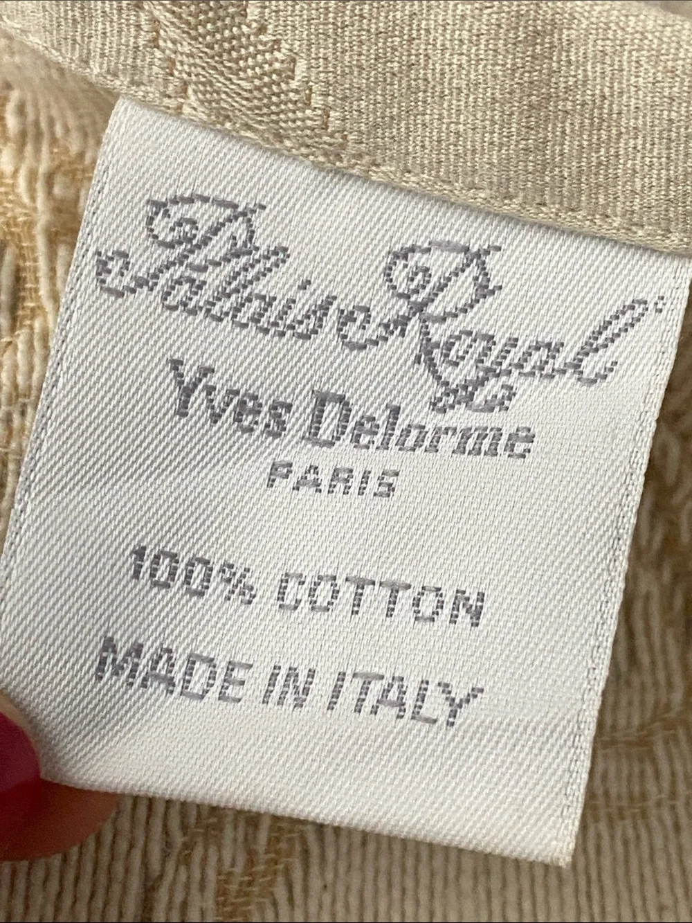 Yves Delorme ivory comforter
