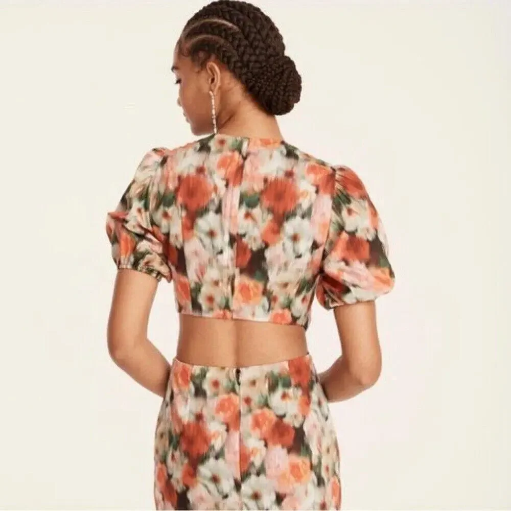 NWT J.Crew Liberty Hazy Days Floral Midi Dress Liberty Print Size 6