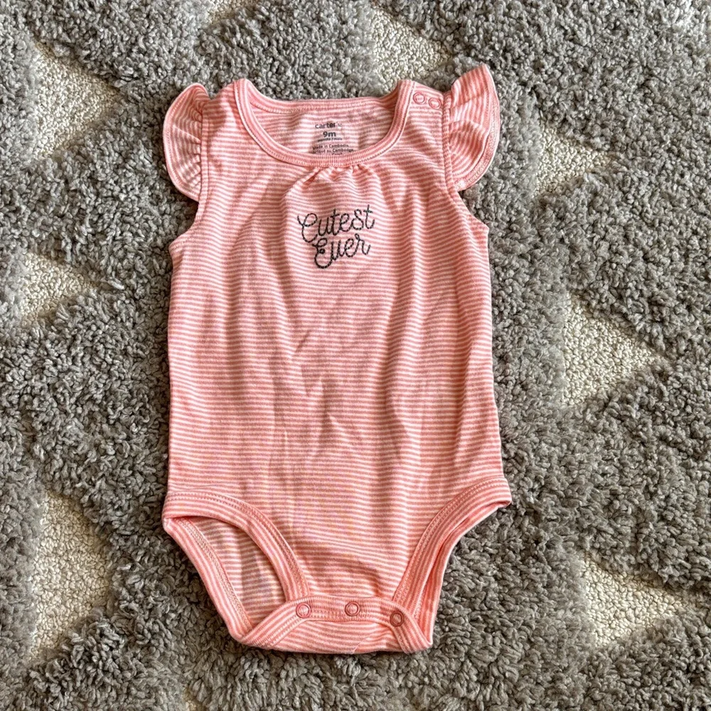 Carter's Adorable Pink Striped Onesie