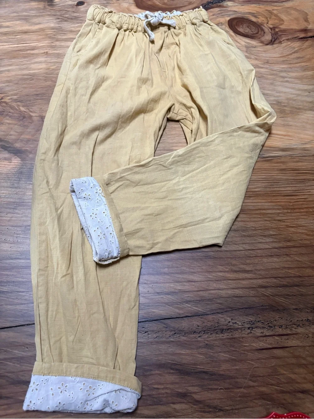 Lua De Champagne linen chinos
