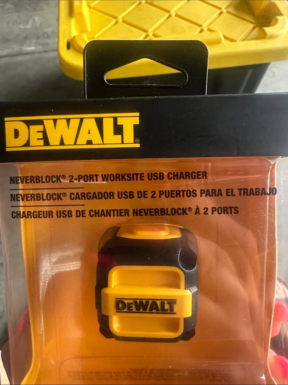 DEWALT NeverBlock 2-Port Worksite USB Charger