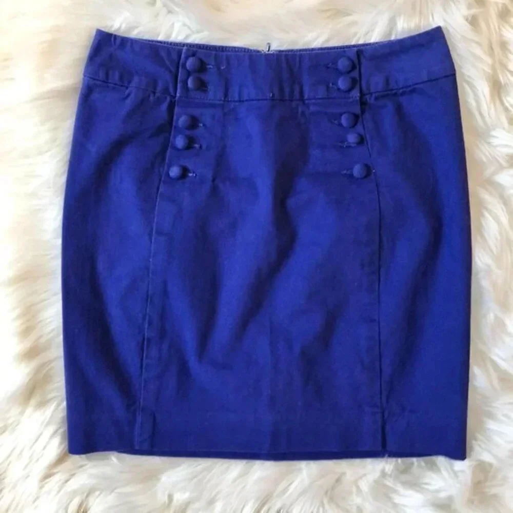 Gap Cobalt Blue Flocked Mini Skirt 0