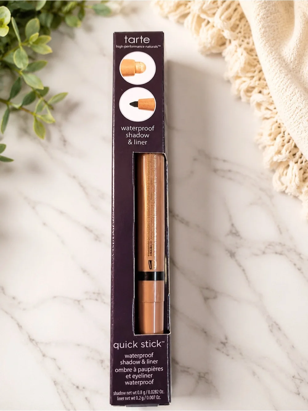 tarte Waterproof Shadow & Liner — Warm Bronze Shade