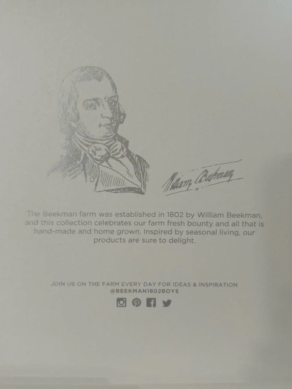 Beekman 1802 beekman 1802