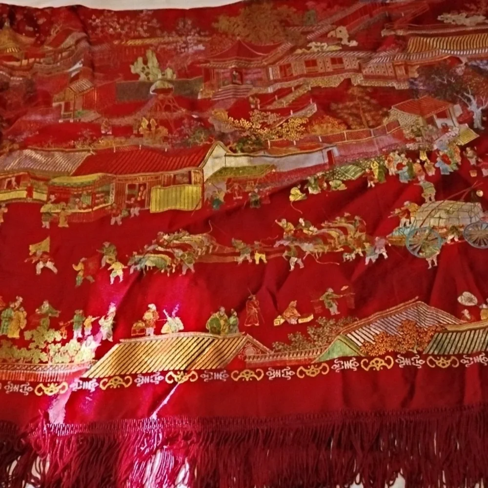 Brocaded Flowers red 80