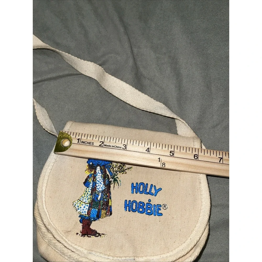Vintage Holly Hobbie Canvas Shoulder Purse Snap Closure American Greetings 1970s
