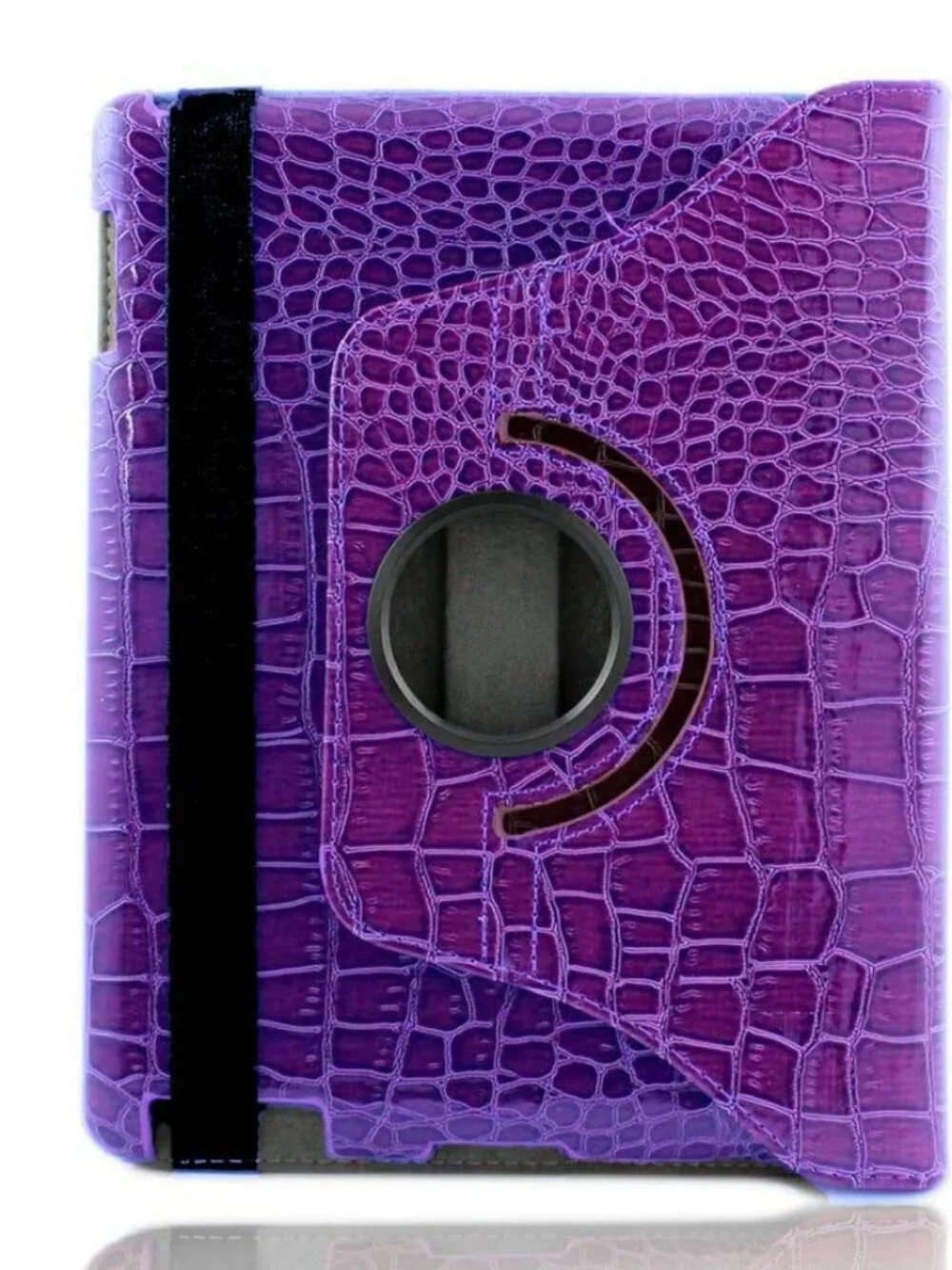 360 Degrees Rotating Stand (Crocodile) Leather Cover Case for Apple iPad 2