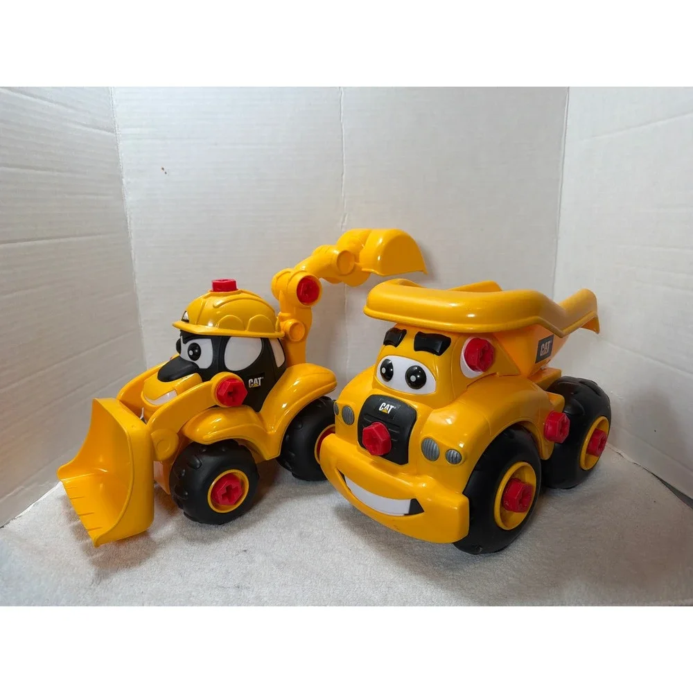 CAT Toy State Truck Set Take A Part Buddies Construction Backhoe Dump Truck