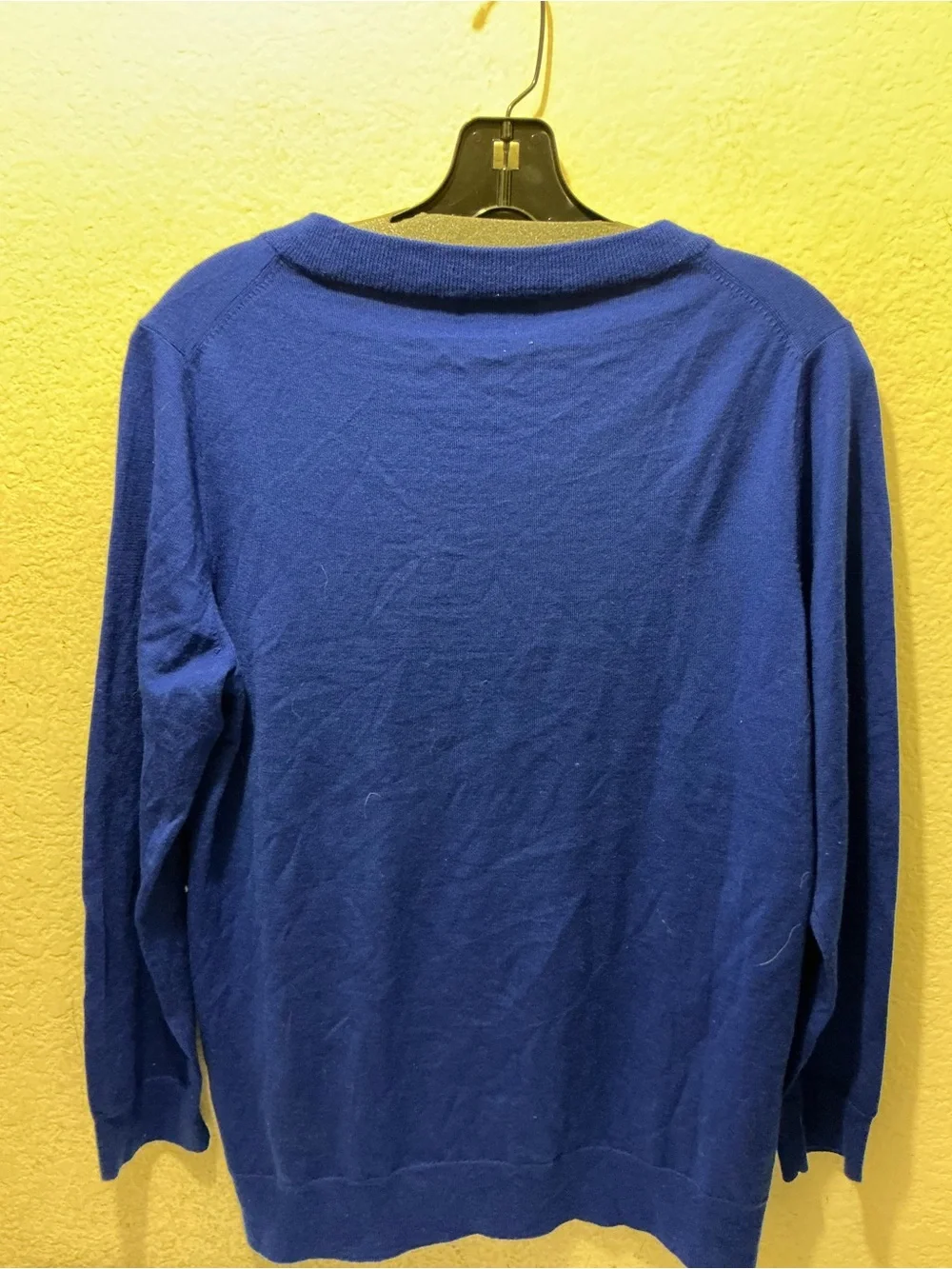 J. Crew Blue 100% merino wool Knit Crewneck Sweater size XL