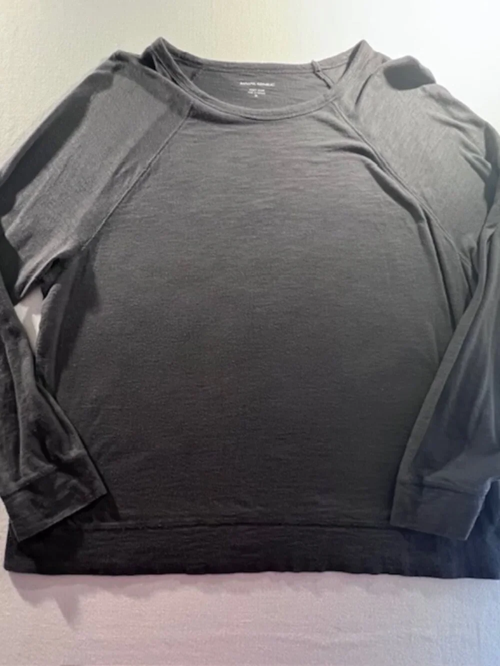 Banana Republic Cozy Slub grey t-shirt raglan‎ sleeves crew neck size Men's XL