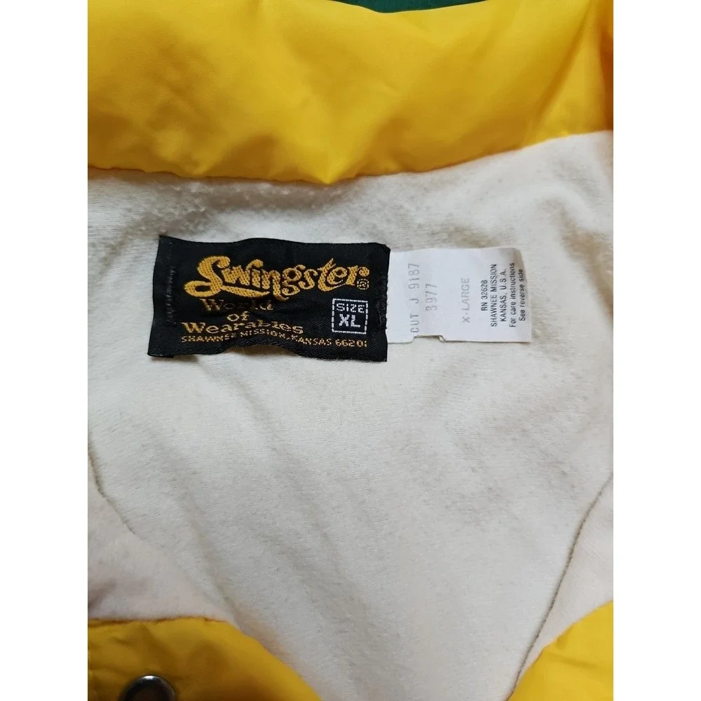 Vintage Shell Oil Company Cat Cracker‎ Catalytic Nylon Swingster Jacket 1982 XL