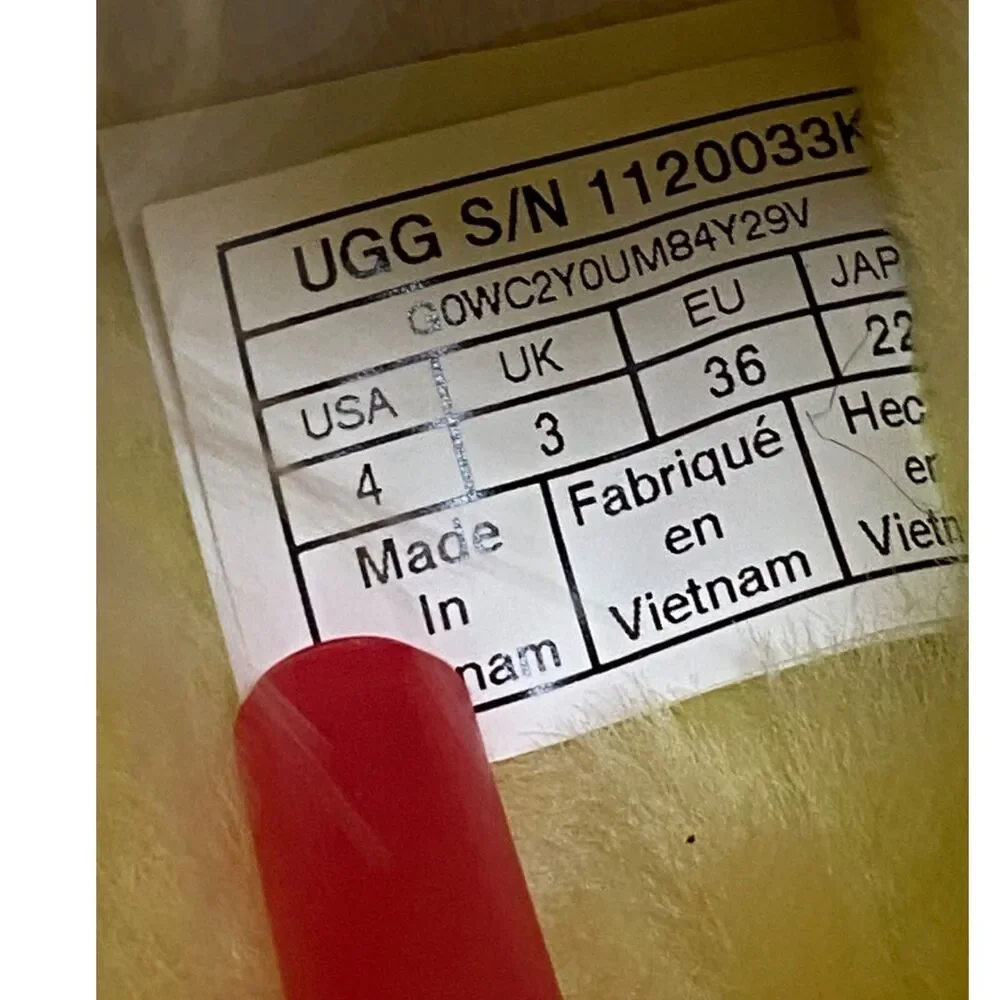 UGG Shoes Kids 4 Yellow‎ Slides Fluff Yeah Tie Dye 1120033K Casual Fluffy Comfy