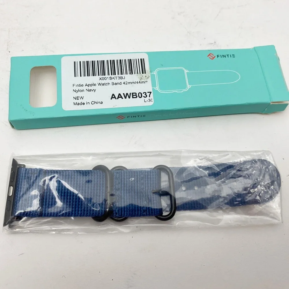 Finitie‎ Navy Blue Nylon Watch Band 42mm 44mm New