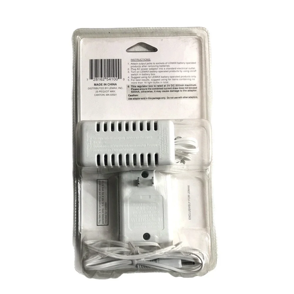 Lemax Village Collection AC Power Adapter with 4-Output Jacks 3V #54100 1998 NEW