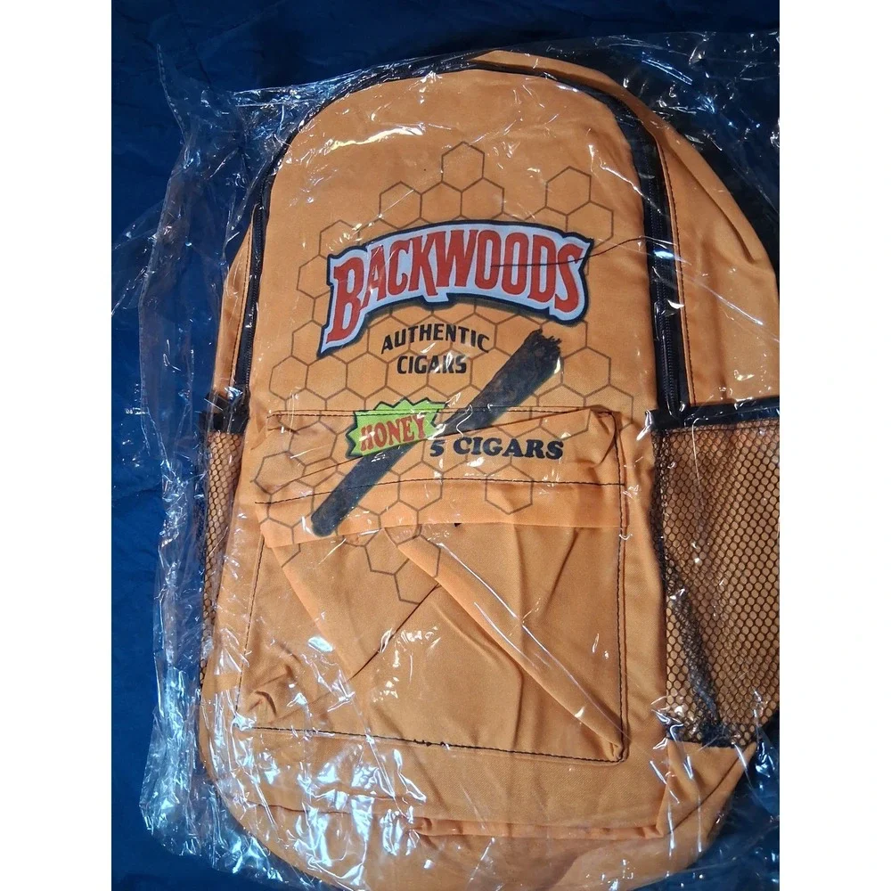 Backwoods Honey‎ Cigar Theme Backpack Book Bag Unused 16