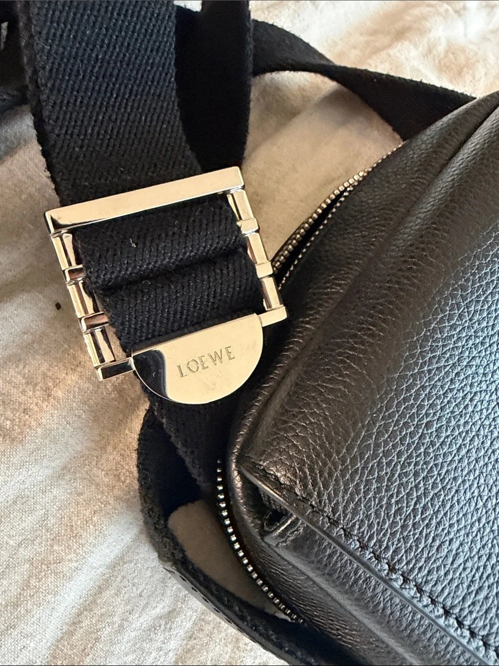 Loewe Military XS Black Leather Messenger Crossbody Bag