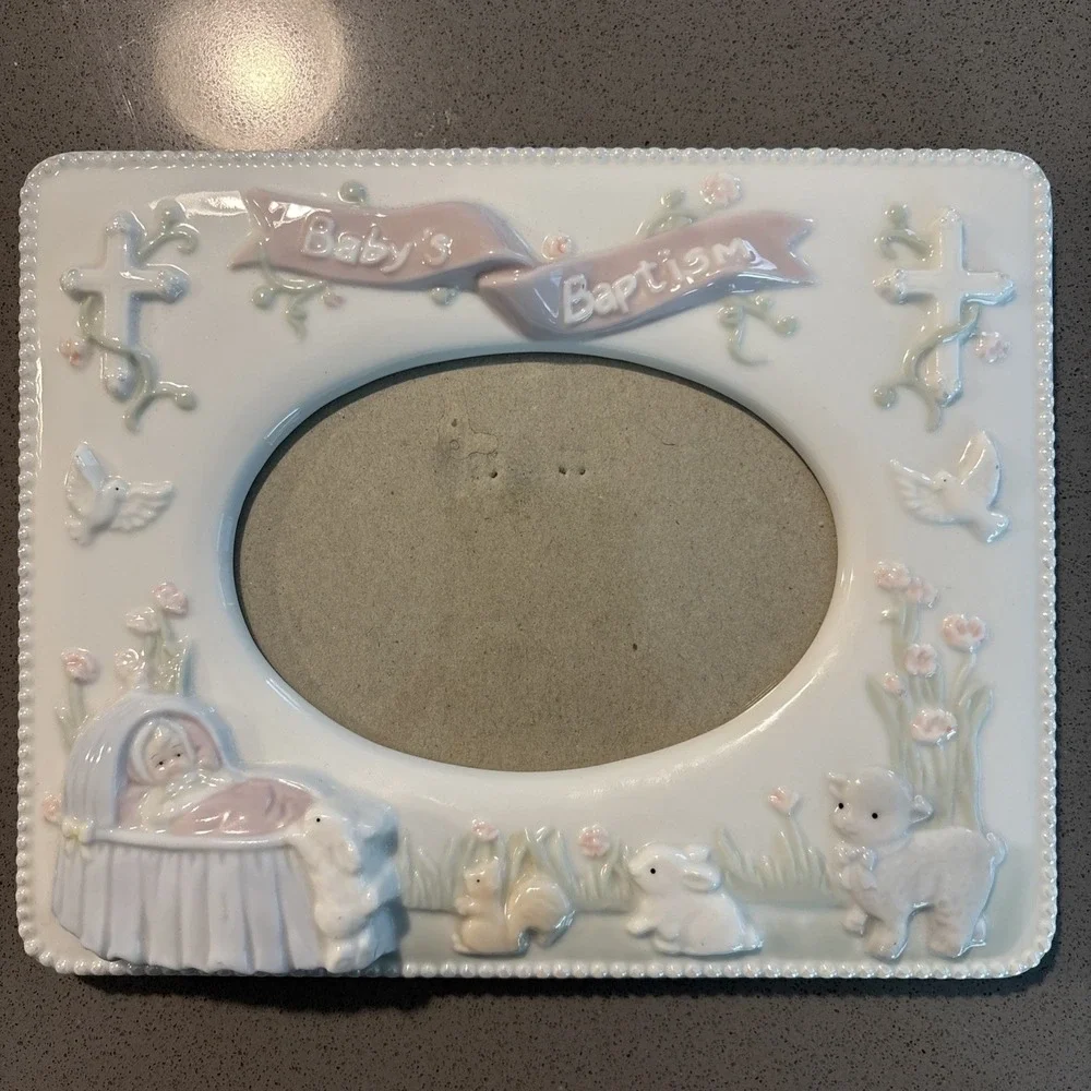 Russ Berrie Baby's‎ Baptism Porcelain 4x6