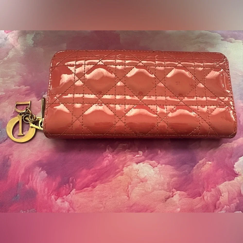 Dior Cannage Wallet (EUC; Pink)